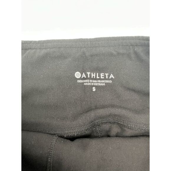 Athleta Leggings Mid Rise Active Wear Leggings w Pockets & Stripes Sz S Black - Picture 6 of 9